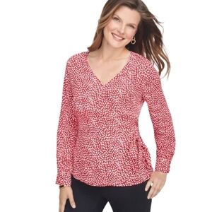 Talbots Wrap‎ Blouse Top Size 2X